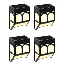Wall Lamp 4PCS 2LED Solar Light Waterproof Deck Decorative Landscape For Yard Patio Warm White/Color Changing
