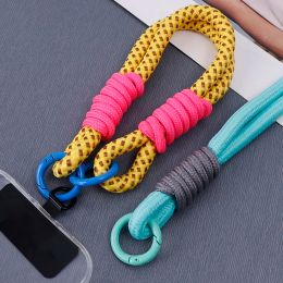 Braided Phone Straps Cord Hang Mobile Phone Charm Holder Short Lanyard for Mobile Phone Pendant Accessories Keychain Wrist Rope