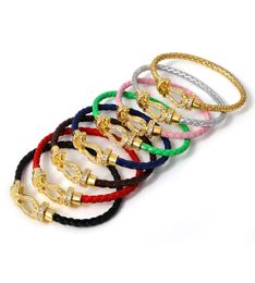 2022 Fashion Women Geometic Bracelet Bangle Simple Colorful Leisure Versatile Bracelet Leather Rope Woven jewelry9914607