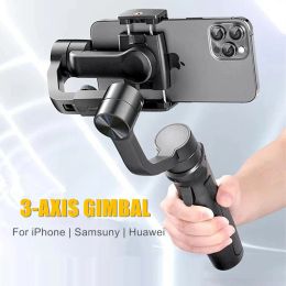 Gimbals 3 Axis Gimbal Handheld Stabilizer iPhone Holder with Extend Tripod for Smartphone Anti Shake Video Record and Sport Photography
