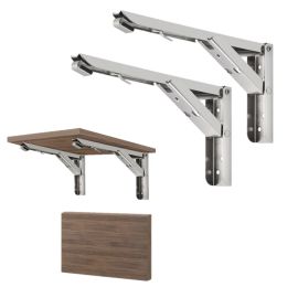 8/10/12/14Inch Adjustable Wall Mounted Triangle Folding Angle Bracket Bench Table Shelf Bracket Furniture Heavy Support Hardware