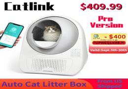 Other Cat Supplies CATLINK Luxury Automatic Litter Box WIFI App Control Double Odor Self Cleaning Toilet for Semiclosed Tray Sani2966520