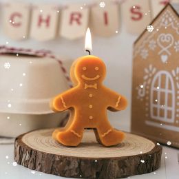 Christmas Snowman Scented Candle Gingerbread Man Shape Candles Christmas Aromatherapy Candle Party Room Decor Festival Gifts