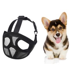 Pet Dog Muzzles Adjustable French Bulldog Muzzle Dog Mouth Mask Breathable Muzzle For Anti Stop Barking Prevent Biting