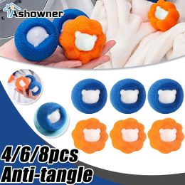 4/6/8pcs Detergent Laundry Ball Detergent Wool Dryer Balls Washing Machine Adult Home Travel Washing Machine Cleaner Reusable