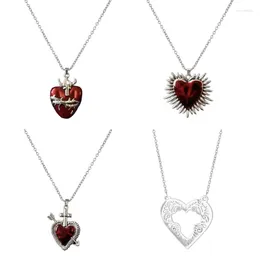 Pendant Necklaces E0BF Beautiful Heart Necklace Delicate Clavicular Chain Accessory For Party Gathering