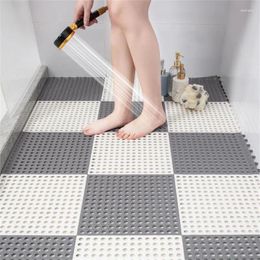 Carpets Bathroom Floor Mat 10pcs/lot 30x30cm Non-slip DIY Colourful Toilet Waterproof Mesh Shower