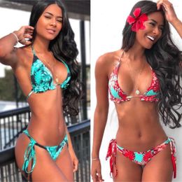 Women's Swimwear Tassels Micro Bikini Set Brazilian Bikinis 2024 Ties Halter Swimsuit Women Beachwear Pads Push Up Bathing Suits Summer