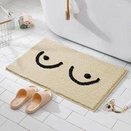 Carpets Fluffy Bathmat With Funny Letters Bathroom Rug Bath Tub Side Carpet Entrance Floor Door Anti Slip Mat Home Decor