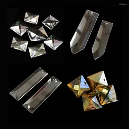 Chandelier Crystal Square Beads Lamp Accessories Triangular Strip Rectangular Blade Pointed Curtain Loose Bead Wedding Diy