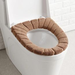 Toilet Seat Covers 3 Pcs Cushion Stretchable Pads Washable Cover Keep Warm Warmer Universal