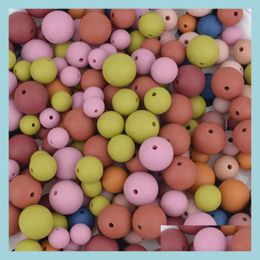 Other Colours Sile Beads Round 12Mm Teething Bead Diy Chewlry Necklace Bracelets Pacifier Chain Loose Bpa Fda Approval Drop Delivery J Dhcgn