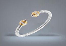 Necklace Dy Jewelrys Bracelet Sliver Mens Womens Platinum Pearl Head Fashion Versatile Bracelets Jewelry Plated ed 2313323
