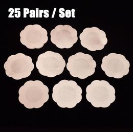 25pairs bag Flower Adhesive Nipple Covers Pads Body Breasts Stickers Disposable Milk Paste Anti Emptied The Chest Paste Bra8877828