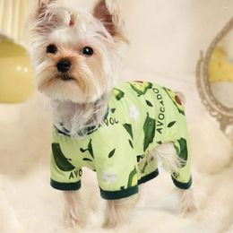 Dog Apparel Cute Clothes Adorable Cartoon Printed Pyjamas Comfortable Breathable Clothing For Small Dogs Easy To Pet Supplies Pets