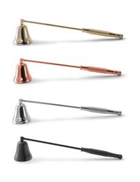 Horn Shaped Candle Wick Cover Stainless Steel Oil Lamp Cutter Cover Candle Wick Trimmer Put Out Fire Bell Shape Candle Snuffers4292895