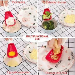 Multifunctional Cooking Spoons Grinding Cooking Spoons Mashing Draining Funnel Egg Stirrer Potato Mashing Frying Spatula