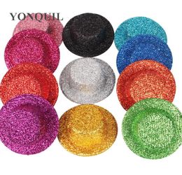11 Colour 13CM blingbling fascinator base sequin millery base DIY wedding hair accessories party hat bridal material MYQH0099979247