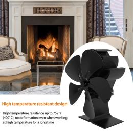 New Fire Heat Fan Replacement Wood Stove Fan Fireplace Fan for Heat Powered Log Burner