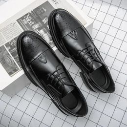 Casual Shoes Men's Large Size Fashion Outdoor Trend British Style Leather Lace-up Business