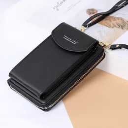 Shoulder Bags Ladies Long Mobile Phone PU Leather Clutch Wallet For Women Zipper Messenger Bag Female Purses Crossbody Bolsa