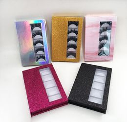 FDshine 3pirs 5pairs Eyelash Book Empty Magnetic Soft Paper Lashes Box with Lash Tray6782399