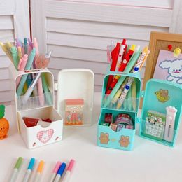1PC Cute and Creative Refrigerator Pen Container, Large Capacity Desktop Storage Container, Multi-functional Pen Container