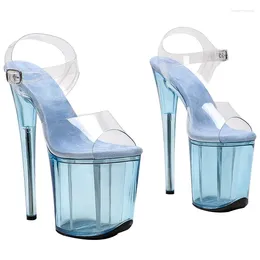 Dance Shoes 20CM/8inches PVC Upper Sexy Exotic High Heel Platform Party Sandals Pole Model Shows 139