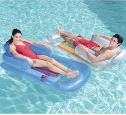 Inflatable Air Mattress Floating Row 157x89cm Pool Floats Lounge Sleeping Bed Chair For Swimming Beach Water Sports Tubes9261546