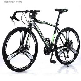 Bikes Ride-Ons Newest 700C Carbon Road 21 24 27 30 Speed 26 Inch Urban City Bicycles Cycling Disc Brake High Carbon Steel On-road Mountain bike L47