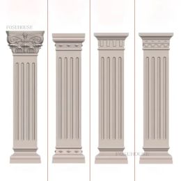 Plastic DIY Roman Cement Column Mould Household Garden Head and Foot Full Set of Cylindrical Square Closure European Mould