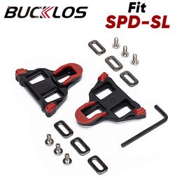 BUCKLOS Bicycle Cycling Shoes Cleat SPD SPD-SL Road Mountain Bike Lock Pedal Cleats LOOK Delta Bicycle Shoes Cleat Cycling Parts