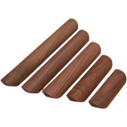 Nordic Wooden Furniture Handle Drawer Pulls Cabinet Solid Walnut Wood Handles Wardrobe Wood Knob with Mounting Screws