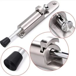 Heavy Duty Door Stopper Zinc Alloy Soft Rubber Foot Spring Loaded Easily Step-On Stoppers Holder Foot Brake Wedges Kick Down