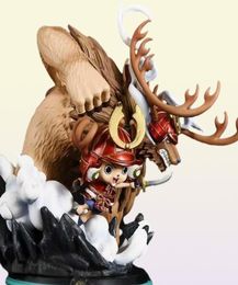 Anime Manga 14cm One Piece Chopper Anime Figures Wano Onigashima Chopper Statue Action Figurine Model Doll Collection Decoration T7833753