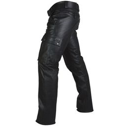 Men Pants PU Leather Party Costume Pencil Pants Plus Size Fit Elastic Goth Hip Hop Motorcycle Trousers Punk Retro