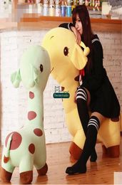Dorimytrader 125cm Huge Plush Animal Giraffe Kids Sofa 49039039 Big Soft Stuffed Giraffes Toy Children Play Doll Present DY69055593