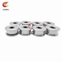 GT2 2GT 24T/25T/26T/28T Teeth Synchronous Timing Idler Pulley Bore 3/4/5/6mm With Bearing For 6/10mmBelt 3D Printer Accessories