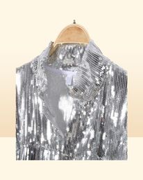 Women039s Tassel Sequin Jacket Autumn Winter Streewear Rock BF Retro Longsleeved Silver Reflective Women Outwear Tops 2109145710989