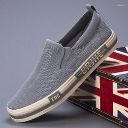 Casual Shoes 2024 Spring Summer Men's Canvas Low-top Slip On Korean Version Trend Shoes# 23608