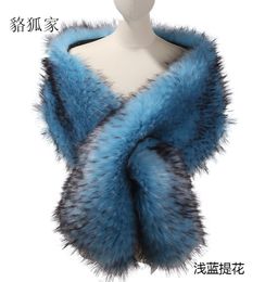 Winter Faux Fur Coat Women Fur Capes Cloak Wedding Faux Fur Bolero Stole Warm Shawl Wraps Bridal Jacket Evening Party Scarf New