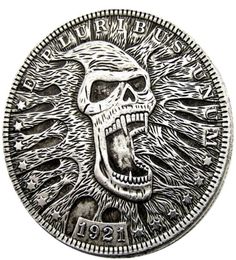 HB36 Hobo Morgan Dollar skull zombie skeleton Copy Coins Brass Craft Ornaments home decoration accessories2156997