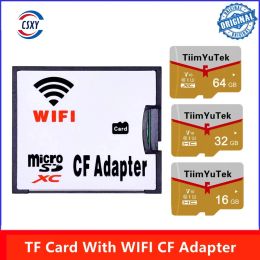 Cards High Speed WIFI Adapter MicroSD TF to wifi CF Adapter Type I With TF Card 16GB 128GB WIFI Memory Card for Digital Camera