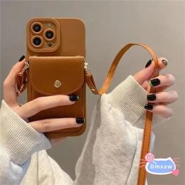 For infinix Hot 40 Pro 40i Note 30 Pro 30i Hot 30 Play 30i Smart 7 X6515 Cute Back Cover Flap Card Wallet +Lanyard Soft Case