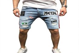 Men Jeans Shorts Fashion Summer Embroidery Patch Distressed Denim Shorts Mens Clothes Fashion Streetwear Asian Size42214577353161