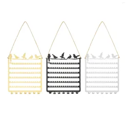 Jewelry Pouches Hanging Rack 7 Tiers Creative Hair Clips Birds Decorations Holder For Apartment Dresser Shop Home Dorm