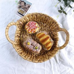Dinnerware Sets Woven Bread Basket Serving Sundries Storage Fruit Tray Organizer Loaf Pans