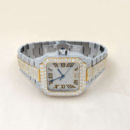 Luxury Looking Fully Watch Iced Out For Men woman Top craftsmanship Unique And Expensive Mosang diamond 1 1 5A Watchs For Hip Hop Industrial luxurious 6054