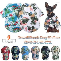 Dog Apparel Summer Clothes For Small Medium Dogs Cats Hawaii Beach Printed Pet Puppy Chihuahua Clothing Pug Yorkshire T-Shirt Shirts