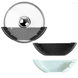 Kitchen Storage 1pcs Adjustable Pot Lid Holder Wall-Mounted Hanging For Pan Cover Rack Plastic Organizer